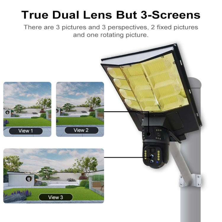 Solar Street Light with V380 4G WiFi 10X Dual-lens Monitoring HD Camera, Memory:No SD Card - Waterproof Camera by buy2fix | Online Shopping UK | buy2fix