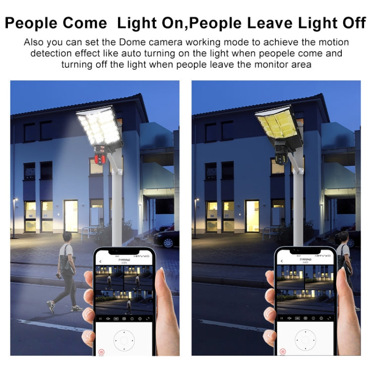 Solar Street Light with V380 4G WiFi 10X Dual-lens Monitoring HD Camera, Memory:64GB SD Card - Waterproof Camera by buy2fix | Online Shopping UK | buy2fix