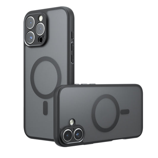 For iPhone 16 Pro Armor MagSafe PC Hybrid TPU Phone Case(Frosted Black) - iPhone 16 Pro Cases by buy2fix | Online Shopping UK | buy2fix