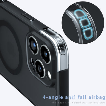 For iPhone 16 Pro Armor MagSafe PC Hybrid TPU Phone Case(Frosted Black) - iPhone 16 Pro Cases by buy2fix | Online Shopping UK | buy2fix