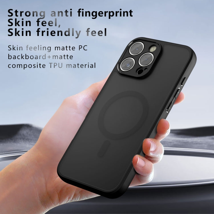 For iPhone 16 Pro Armor MagSafe PC Hybrid TPU Phone Case(Frosted Black) - iPhone 16 Pro Cases by buy2fix | Online Shopping UK | buy2fix