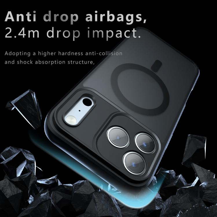 For iPhone Air Armor MagSafe PC Hybrid TPU Phone Case(Frosted Black) - iPhone Air Cases by buy2fix | Online Shopping UK | buy2fix