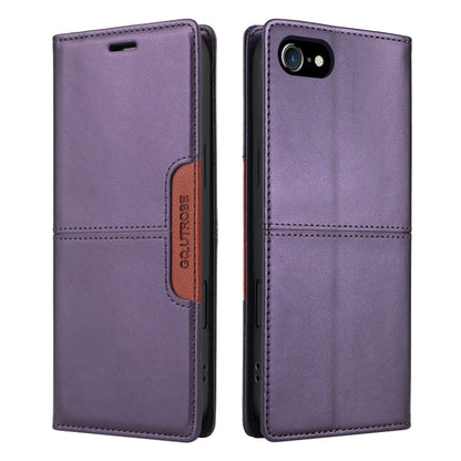 For iPhone SE 2022 / SE 2020 / 8 / 7 GQUTROBE G01 RFID Anti-theft Leather Phone Case(Purple) - iPhone SE 2022 / 2020 / 8 / 7 Cases by GQUTROBE | Online Shopping UK | buy2fix