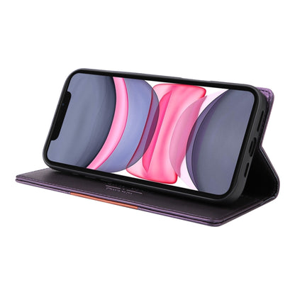 For iPhone 12 GQUTROBE G01 RFID Anti-theft Leather Phone Case(Purple) - iPhone 12 / 12 Pro Cases by GQUTROBE | Online Shopping UK | buy2fix