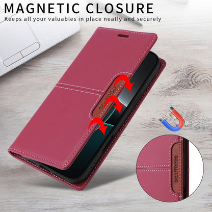 For iPhone 14 / 13 GQUTROBE G01 RFID Anti-theft Leather Phone Case(Red) - iPhone 14 Cases by GQUTROBE | Online Shopping UK | buy2fix
