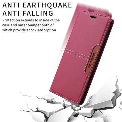 For iPhone 14 / 13 GQUTROBE G01 RFID Anti-theft Leather Phone Case(Red) - iPhone 14 Cases by GQUTROBE | Online Shopping UK | buy2fix