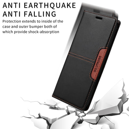 For iPhone 14 / 13 GQUTROBE G01 RFID Anti-theft Leather Phone Case(Black) - iPhone 14 Cases by GQUTROBE | Online Shopping UK | buy2fix