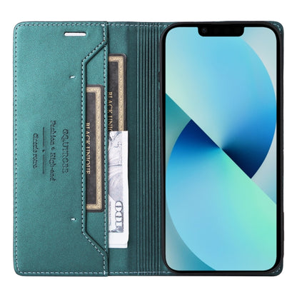 For iPhone 14 / 13 GQUTROBE G01 RFID Anti-theft Leather Phone Case(Green) - iPhone 14 Cases by GQUTROBE | Online Shopping UK | buy2fix