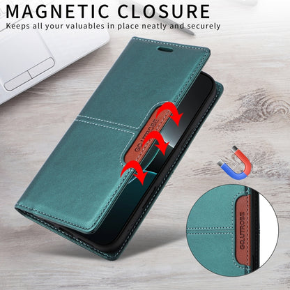 For iPhone 14 / 13 GQUTROBE G01 RFID Anti-theft Leather Phone Case(Green) - iPhone 14 Cases by GQUTROBE | Online Shopping UK | buy2fix