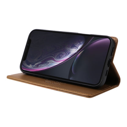 For iPhone XR GQUTROBE G01 RFID Anti-theft Leather Phone Case(Brown) - More iPhone Cases by GQUTROBE | Online Shopping UK | buy2fix