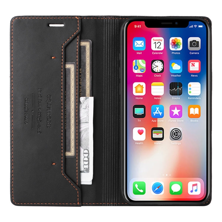 For iPhone XS Max GQUTROBE G01 RFID Anti-theft Leather Phone Case(Black) - More iPhone Cases by GQUTROBE | Online Shopping UK | buy2fix