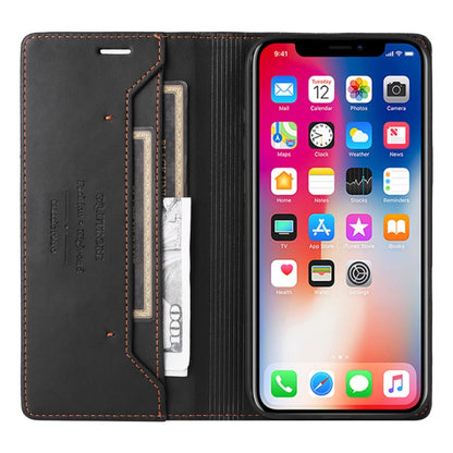 For iPhone XS Max GQUTROBE G01 RFID Anti-theft Leather Phone Case(Black) - More iPhone Cases by GQUTROBE | Online Shopping UK | buy2fix