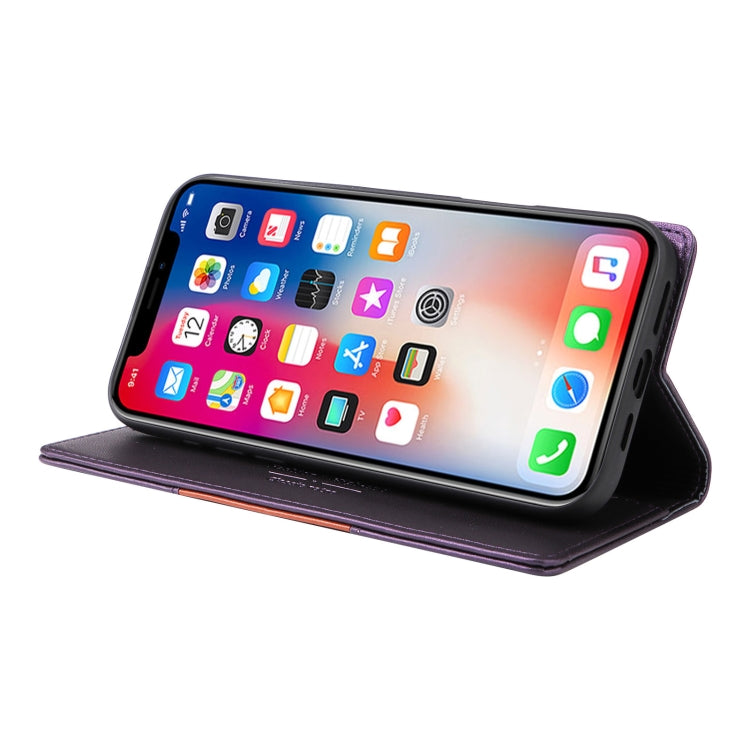 For iPhone XS Max GQUTROBE G01 RFID Anti-theft Leather Phone Case(Purple) - More iPhone Cases by GQUTROBE | Online Shopping UK | buy2fix