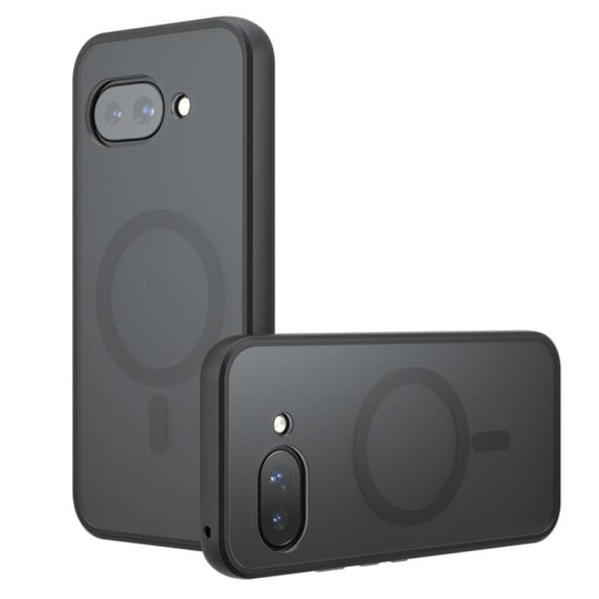 For Google Pixel 9a Armor MagSafe PC Hybrid TPU Phone Case(Frosted Black)