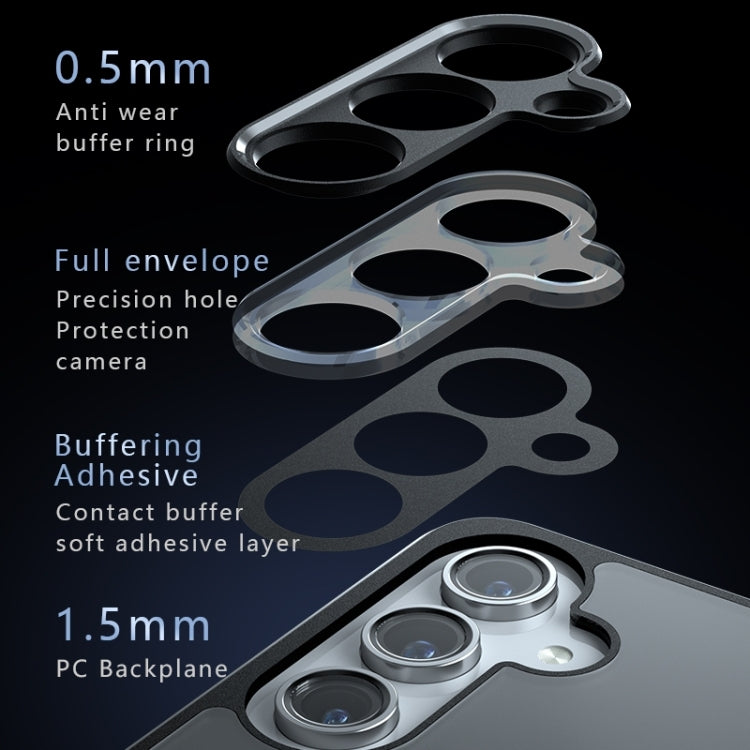 For Samsung Galaxy S25 5G Armor Precise Hole PC Hybrid TPU Phone Case(Transparent) by buy2fix