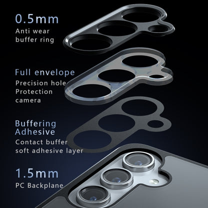 For Samsung Galaxy S25 5G Armor Precise Hole PC Hybrid TPU Phone Case(Transparent) by buy2fix