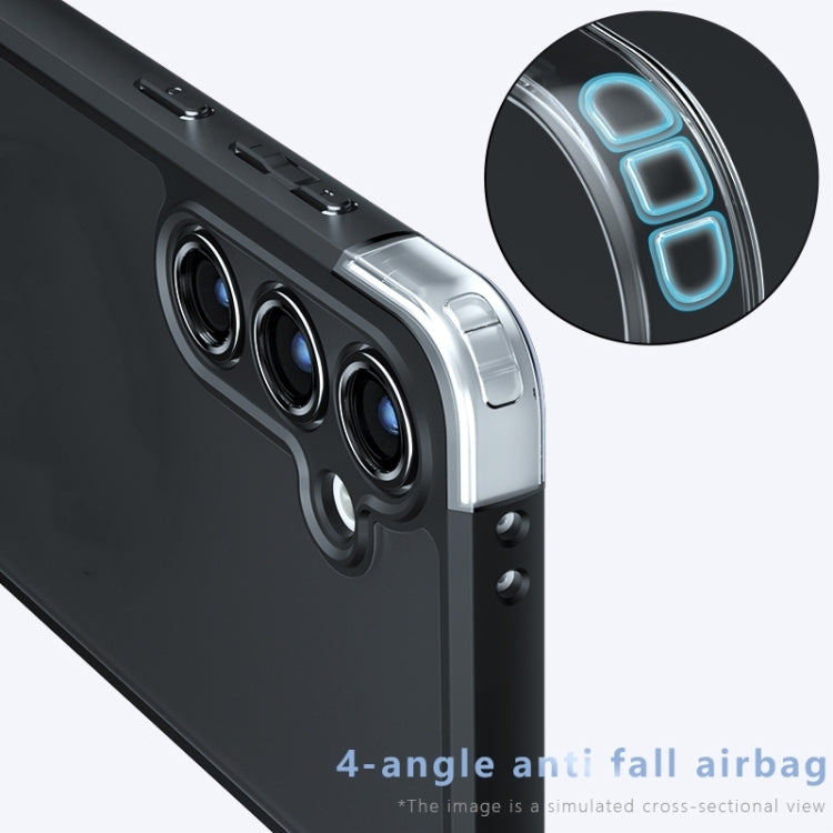 For Samsung Galaxy S25+ 5G Armor Precise Hole PC Hybrid TPU Phone Case(Transparent) by buy2fix