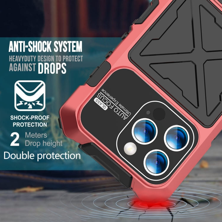 For iPhone 15 Pro Max R-JUST Life Waterproof Dustproof Shockproof Phone Case(Red) - iPhone 15 Pro Max Cases by R-JUST | Online Shopping UK | buy2fix