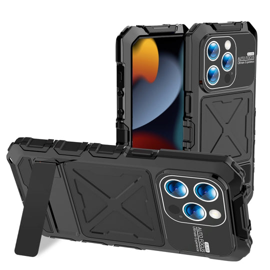 For iPhone 15 Pro R-JUST Life Waterproof Dustproof Shockproof Phone Case(Black)