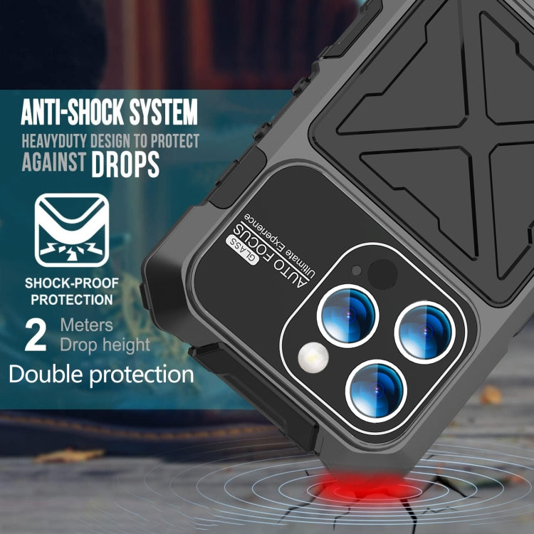 For iPhone 15 Pro R-JUST Life Waterproof Dustproof Shockproof Phone Case(Black) - iPhone 15 Pro Cases by R-JUST | Online Shopping UK | buy2fix
