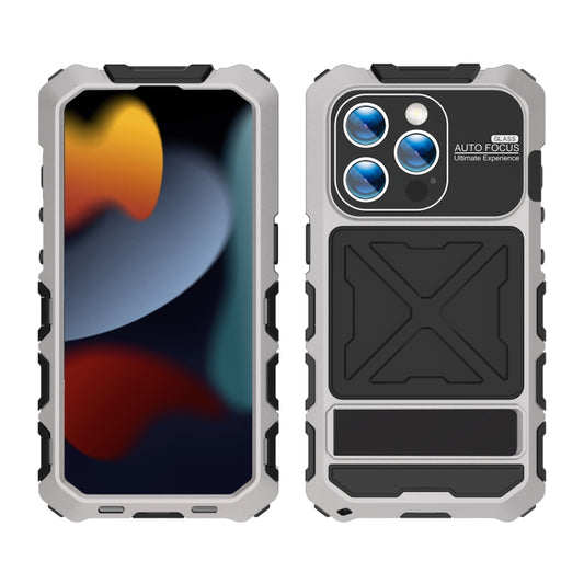 For iPhone 15 Pro R-JUST Life Waterproof Dustproof Shockproof Phone Case(Silver) - iPhone 15 Pro Cases by R-JUST | Online Shopping UK | buy2fix
