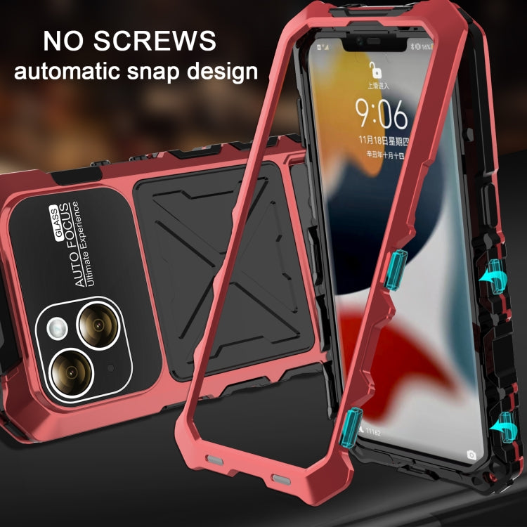 For iPhone 15 Plus R-JUST Life Waterproof Dustproof Shockproof Phone Case(Red) - iPhone 15 Plus Cases by R-JUST | Online Shopping UK | buy2fix