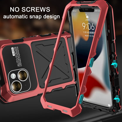 For iPhone 15 Plus R-JUST Life Waterproof Dustproof Shockproof Phone Case(Red) - iPhone 15 Plus Cases by R-JUST | Online Shopping UK | buy2fix