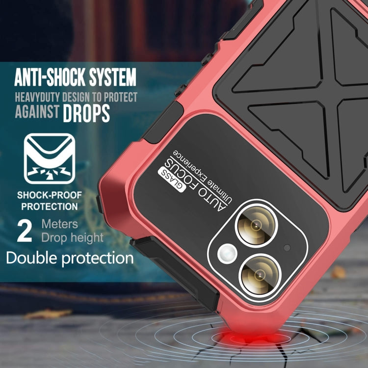 For iPhone 15 Plus R-JUST Life Waterproof Dustproof Shockproof Phone Case(Red) - iPhone 15 Plus Cases by R-JUST | Online Shopping UK | buy2fix