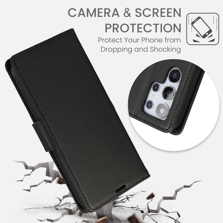 For Samsung Galaxy S25 Ultra 5G Side Buckle RFID Anti-theft Leather Phone Case(Black) by buy2fix