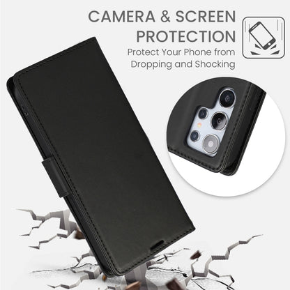 For Samsung Galaxy S25 Ultra 5G Side Buckle RFID Anti-theft Leather Phone Case(Black) by buy2fix