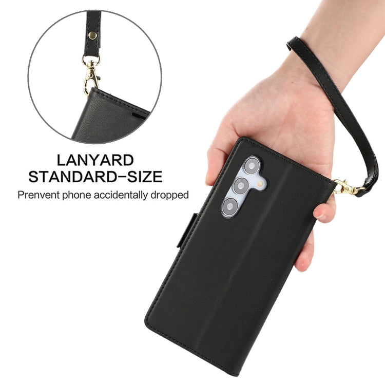 For Samsung Galaxy S25 / S24 5G Side Buckle RFID Anti-theft Leather Phone Case(Black) by buy2fix