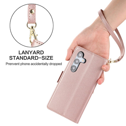 For Samsung Galaxy S25+ / S24+ 5G Side Buckle RFID Anti-theft Leather Phone Case(Rose Gold) by buy2fix