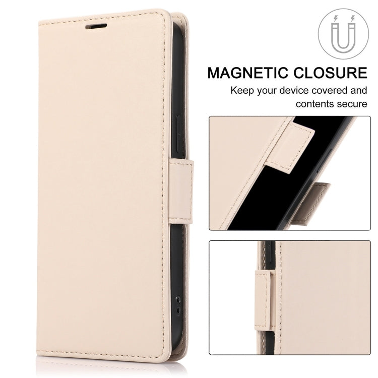 For Samsung Galaxy S25+ / S24+ 5G Side Buckle RFID Anti-theft Leather Phone Case(Apricot) by buy2fix