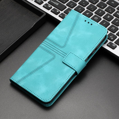 For Samsung Galaxy S25+5G Triangle Solid Color Leather Phone Case(Green) by buy2fix