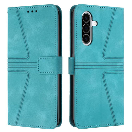 For Samsung Galaxy A26 5G Triangle Solid Color Leather Phone Case(Green)