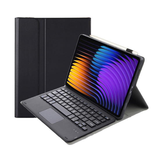For Xiaomi Pad 7 / 7 Pro 11.2 inch A0N13-A Ultra-thin Detachable Bluetooth Keyboard Leather Tablet Case with Touchpad(Black) - For Xiaomi by buy2fix | Online Shopping UK | buy2fix