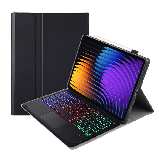For Xiaomi Pad 7 / 7 Pro 11.2 inch A0N13-AS Ultra-thin Detachable Backlight Bluetooth Keyboard Leather Tablet Case with Touchpad(Black) - Xiaomi Keyboard by buy2fix | Online Shopping UK | buy2fix