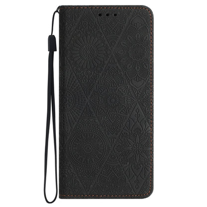 For Samsung Galaxy S25+ 5G Ethnic Embossed Adsorption Leather Phone Case(Black) by buy2fix