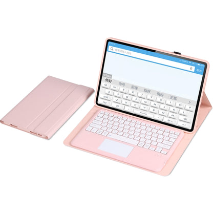 For Xiaomi Pad 6 Max 14 A0N8-A Ultra-thin Detachable Bluetooth Keyboard Leather Tablet Case with Touchpad(Pink White) - For Xiaomi by buy2fix | Online Shopping UK | buy2fix