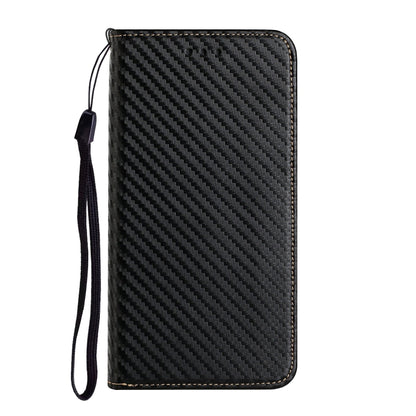 For Samsung Galaxy S25 5G Carbon Fiber Texture Magnetic Flip Leather Phone Case(Black) by buy2fix