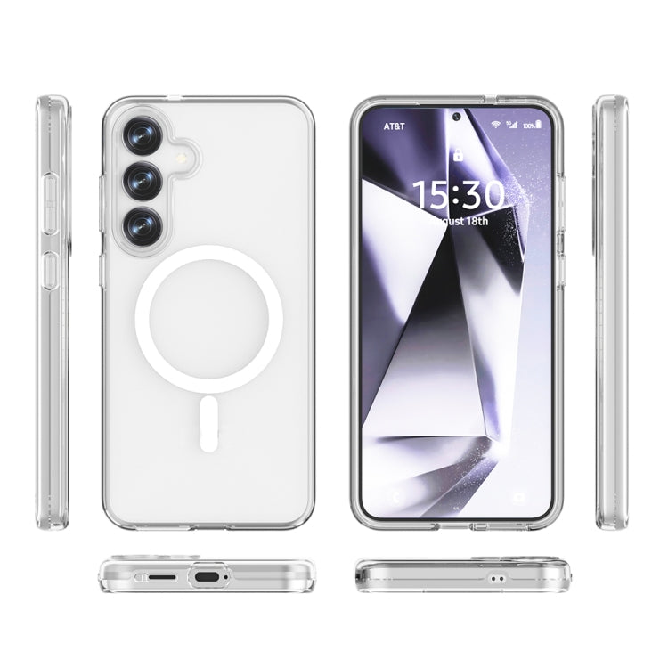 For Samsung Galaxy S25 5G Terminator MagSafe Magnetic Phone Case(Transparent) by buy2fix