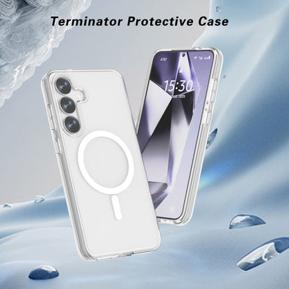 For Samsung Galaxy S25 5G Terminator MagSafe Magnetic Phone Case(Transparent) by buy2fix