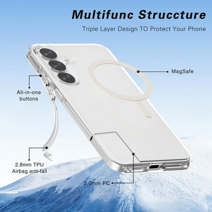 For Samsung Galaxy S25+ 5G Terminator MagSafe Magnetic Phone Case(Transparent) by buy2fix