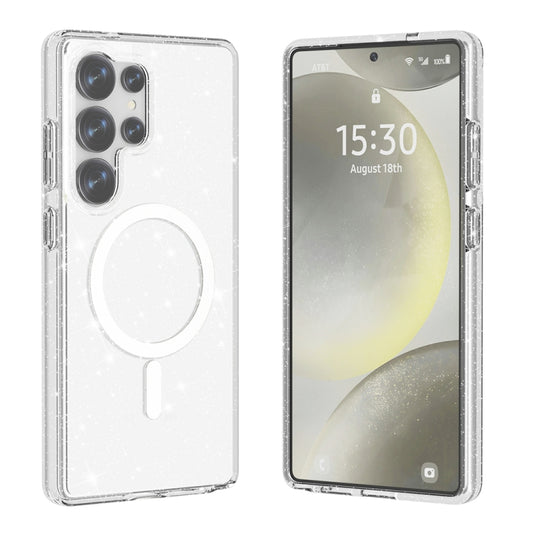 For Samsung Galaxy S25 Ultra 5G Terminator MagSafe Magnetic Phone Case(Glitter White) by buy2fix