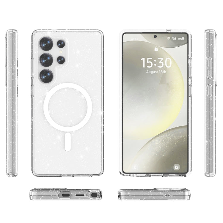 For Samsung Galaxy S25 Ultra 5G Terminator MagSafe Magnetic Phone Case(Glitter White) by buy2fix
