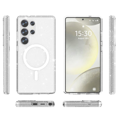 For Samsung Galaxy S25 Ultra 5G Terminator MagSafe Magnetic Phone Case(Glitter White) by buy2fix