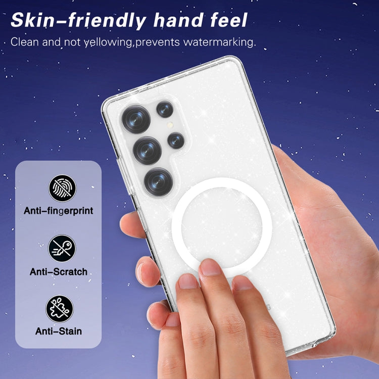 For Samsung Galaxy S25 Ultra 5G Terminator MagSafe Magnetic Phone Case(Glitter White) by buy2fix