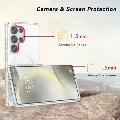 For Samsung Galaxy S25 Ultra 5G Terminator MagSafe Magnetic Phone Case(Glitter White) by buy2fix