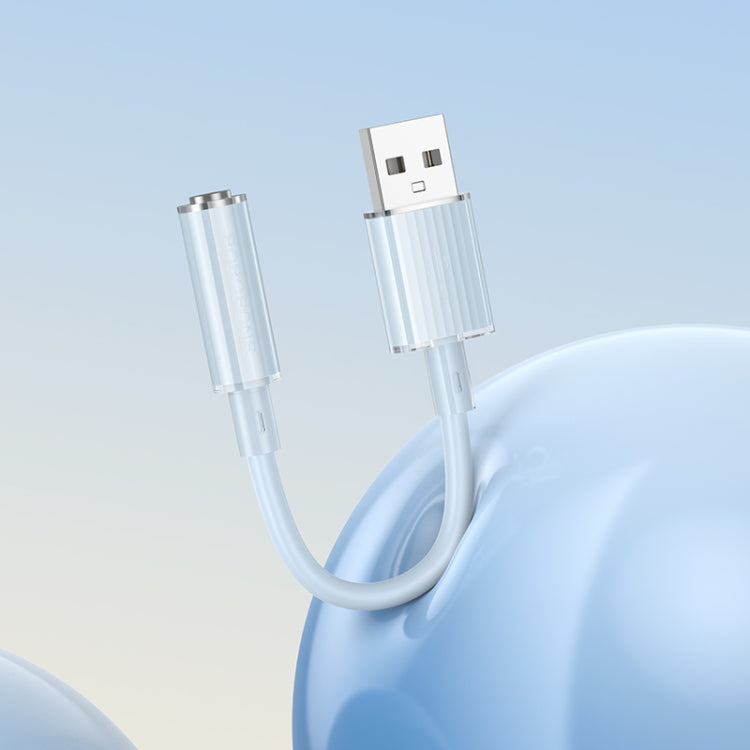 Borofone BV22 USB to 3.5mm External Sound Card(Blue) - USB Sound by Borofone | Online Shopping UK | buy2fix