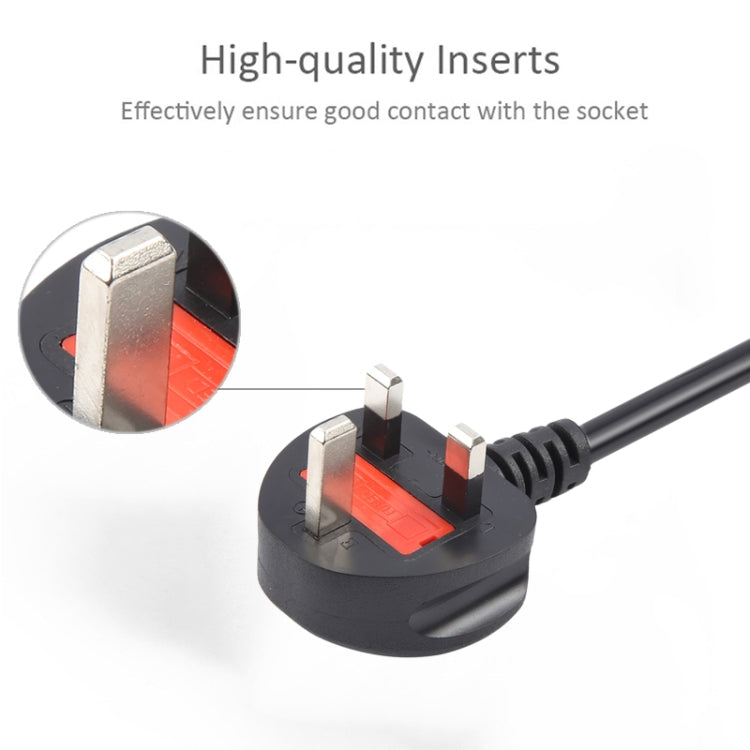 Big UK Plug Computer PC Power Cord 3 Pin Cable, Length:3m(Black) by buy2fix